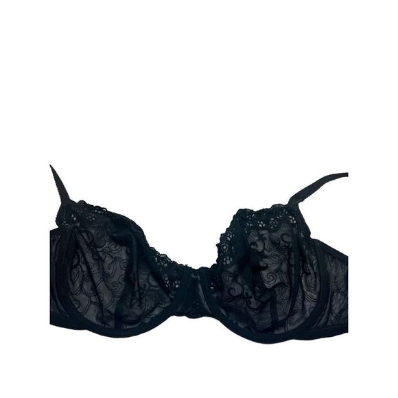 Angelie Lace * Padding Free * Black Bra Sz 40DD - Picture 6 of 7